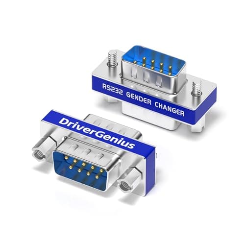 Image of DriverGenius Serial DB9 Gender Changer - 9-Pin RS232 Male - Male Adapter for RS232/Serial Data Transfer (RS232M2M-2A, 2 Pcs/Pack)