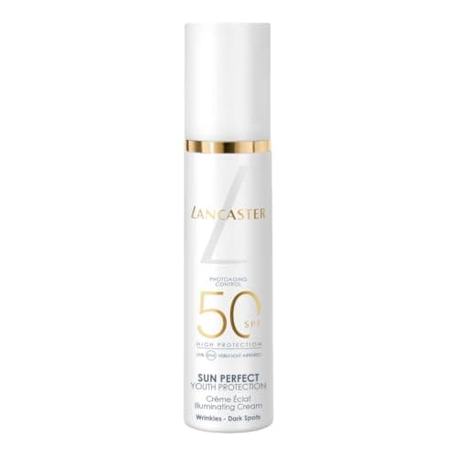 Image of Lancaster Sun Perfect Illuminating Cream SPF50 50ml, Photoaging Control, Corrects Wrinkles, Fine Lines & Dark Spots, Enhances Skin's Natural Luminosity, Anti-Ageing Technology, Vegan Formula