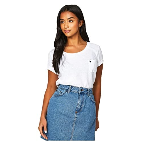 Image of Jack Wills Womens Fullford Pocket T-Shirt White XS