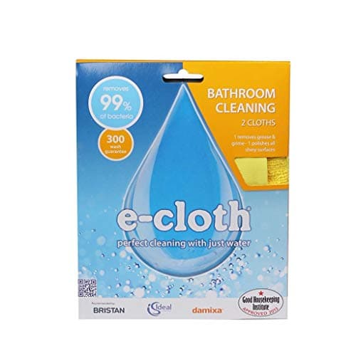 Image of E-Cloth Bathroom Pack 2 Cleaning Cloths Removes Grease & Grime