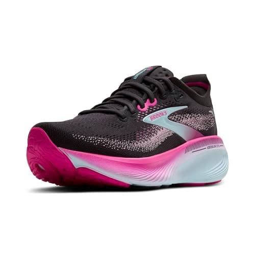 Image of Brooks Women's Adrenaline Gts 25 Sneaker, Black/Cyber Pink/Iced Aqua, 4 UK