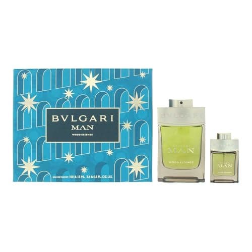Image of Bulgari Man Wood Essence 2 Piece Gift Set: Eau de Parfum 100ml - Eau de Parfum 1