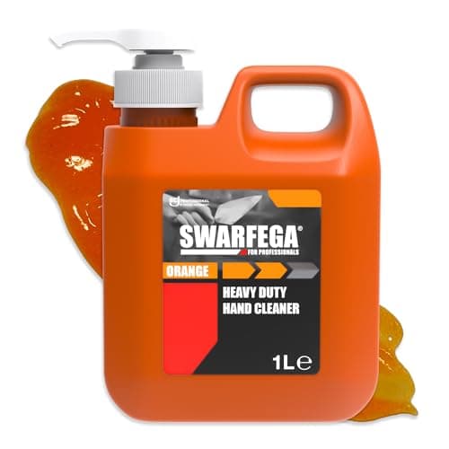 Image of Swarfega Orange - Industrial Hand Cleaner - Natural Scrubbing Agents - Solvent-Free Formula - 1 Litre Pump Pack - For Professional Use Only