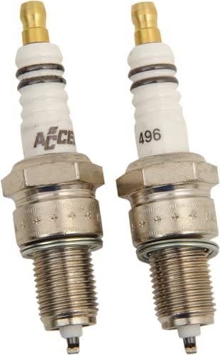 Image of Accel High Performance Spark Plugs (Pair) 2410A, 5R6A for Harley Davidson Evolution 1340cc and Shovelhead models from 1978-81