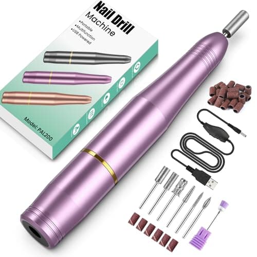 Image of Electric Nail File, Professional Nail Drill Machine for Gel Nails, 20000RPM Adjustable Speed, Electric Nail Drill E File for Nail, Portable Manicure Pedicure Set for Women Girls Mum Nail Care Gifts