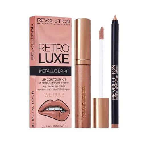Image of Makeup Revolution Retro Luxe Metallic Lip Kit We Rule, Pack of 2