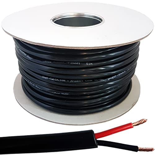 Image of 100m - Outdoor Rated Speaker Cable Wire 1.5mm² - Stranded Copper Clad Aluminium (CCA) - 2 Core Double Insulated Flex Reel – External Garden Hi-Fi & 100V Speakers