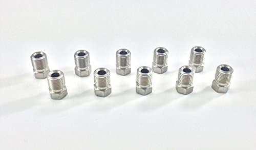 Image of Stainless Steel Metric Brake Line Invert Flare Fitting for 3/16" Tube. 10 x 1 mm (Pack of 10)