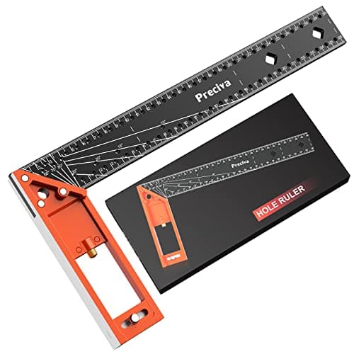 Image of Carpenters Squares Tool, Preciva Combination Square12 Inch/300mm, Stainstainless Steel Angle Ruler, Woodworking Toolkit L Shape (Carpenter Square)