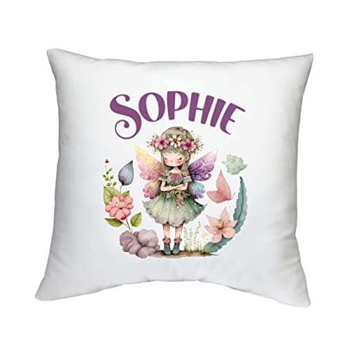 Image of Shopagift Personalised Fairy Cushion Cover Mythical Magic Faries Gift - 40cm x 40cm