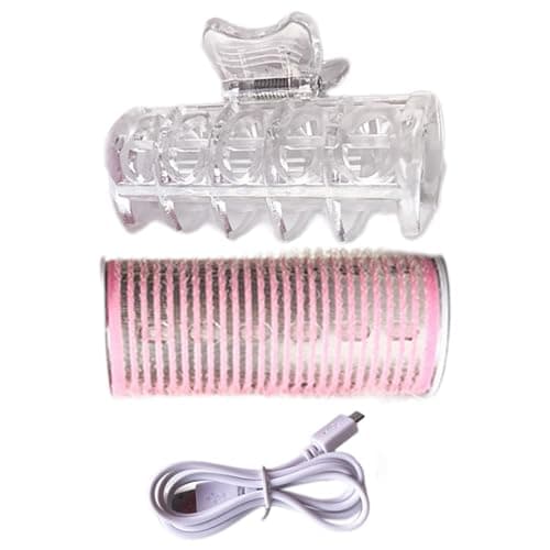 Image of Hot Rollers Hair Curlers - Electric Rollers Set, Self Adhesive Curlers, Portable Styling Tools | Easy Curling Solution for Medium Long Hair Volume Waves Bangs Salon Home Travel Use Kit
