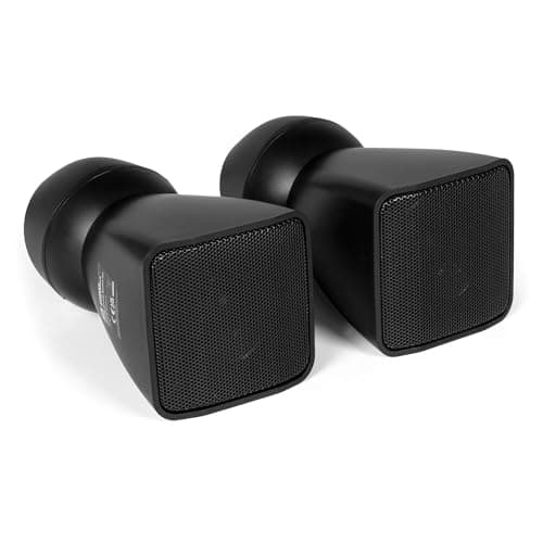 Image of PD BSX30B 2.5" wall mount speaker pair set, black – ultra-compact installed speakers, unobtrusive design, impressive sound, 100v line speakers, passive PA wall speakers, home audio, easy mounting