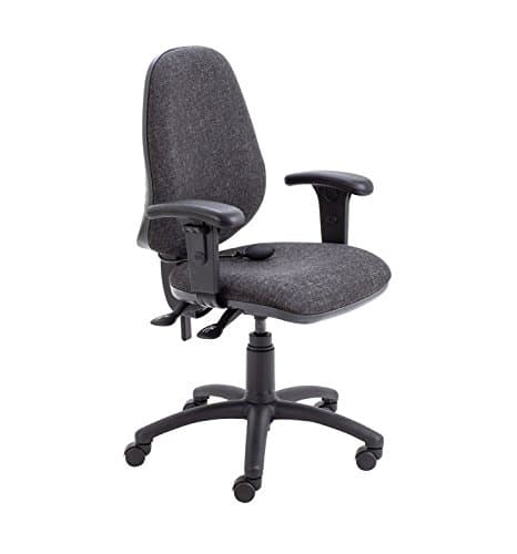 Image of Office Hippo Desk Chair, Ergonomic Home & Office Chair With Adjustable Seat, Back, Arms & Lumbar Pump For Comfort & Support, Computer Chair With Curved Back For Daily Use - Charcoal