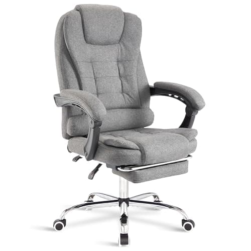 Image of Blisswood Office Chairs for Home Office, Executive Office Chair with Footrest & Lumbar Support 130° Reclining Computer Desk Chair Adjustable Height Tilt Function 360° Swivel for Working (Dark Grey)