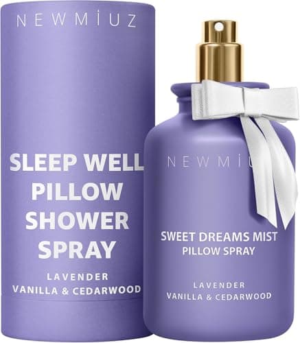 Image of Sweet Dreams Sleep Pillow Spray Lavender Vanilla Cedarwood Essential Oils Fast Acting Aromatherapy Mist for Restful Sleep Relaxation Calming Stress Relief Bedtime & Shower Spray Luxury Self Care Gift