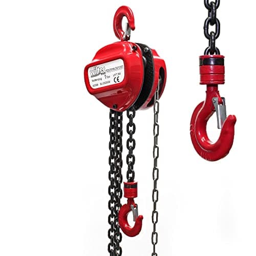 Image of Chain Block with 1000kg Loading Capacity, 3m Chain Length 2.5m Lifting Height Hoist for easy Lifting