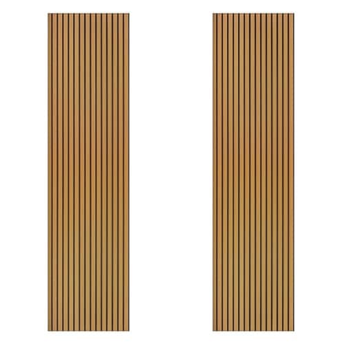 Image of Decoranddecor Acoustic Slat Wood Wall Panels and Ceiling Panelsling Decorative 3D MDF 240 cm x 60 cm Oak - 2 Pack
