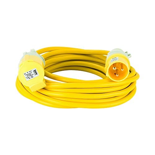 Image of Defender E85123 10M Extension Lead-16A 2.5mm Cable-Yellow 110V, 110 V