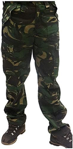Image of Blue Castle/Boston Army Cargo Camo Combat Work Trousers - Dpm Woodland Camo - 30 Waist 33 Leg