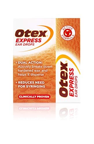 Image of Otex Express Ear Drops. Clinically Proven Ear Wax Removal Drops for Excessive, Hardened Ear Wax. Can Reduce The Need For Syringing or Microsuction, 10ml