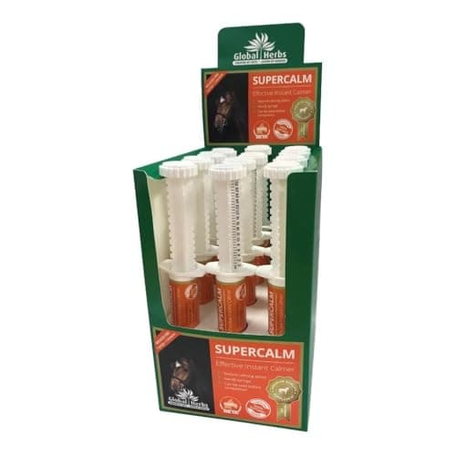 Image of Global Herbs Supercalm Instant Equine Calming Syringe for Travel & Competition 30ml Box of 12