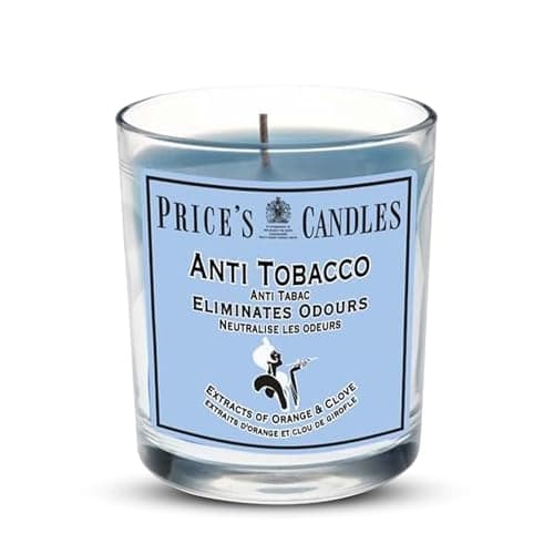 Image of Price’s Anti Tobacco Jar Candle Odour Eliminating Scented Candle with Orange and Clove Fragrance Long Lasting Fresh Home Candle in Decorative Glass Jar