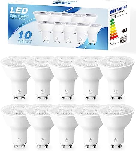 Image of tuare GU10 LED Bulbs, Warm White 3000K GU10 Bulb 7W 350LM, 50W Halogen Equivalent, Non-Dimmable Spot Light Bulbs, AC 220-245V LED Bulbs, 10 Pack