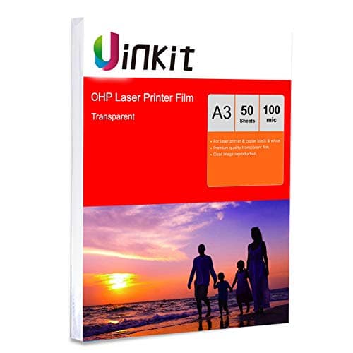 Image of OHP Film Overhead Projector Film - 50 Sheets A3 Laser Jet Printer and Copier Transparency Film Uinkit 420x297
