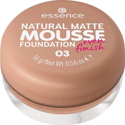 Image of Essence Cosmetics NATURAL MATTE MOUSSE FOUNDATION, mattifying, covering, express result, matte (16g)