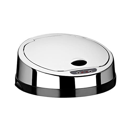 Image of Dihl Replacement Chrome Silver Round Sensor Bin Lid for Dihl & Morphy Richards 30L, 42L, 50L - For Bins with 30 cm Diameter