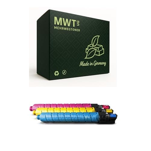 Image of Mehrwegtoner Toner Cartridge 3 x Compatible with Ricoh Aficio MPC3002 MPC3502 Replaces 841652-841654 Colour