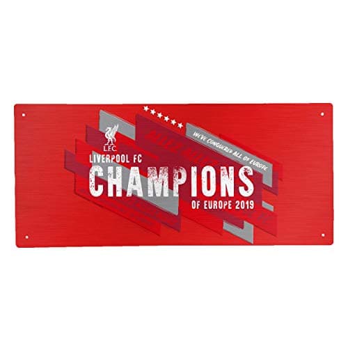 Image of FOCO Liverpool FC EPL Premier League Football Champions Of Europe 2019 Wall Plaque Street Sign Decorative Memorabilia