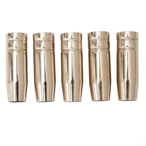 Image of Conical Nozzle, 5pcs MIG MB15 Welding Torch Gas Push On Shroud, 18mm OD 12mm ID 54mm Length, Metal Welder Accessories for UK