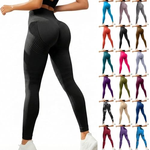 Image of Anti Cellulite Lipedema Compression 3D Leggings for Women UK Tummy Control Butt Lifting Sculpting Resistance Band Legging Ladies Trendy Fashion High Waisted Seamless Gym Crazy Yoga Pants Black