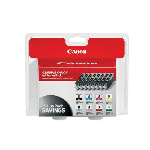 Image of Canon CLI 8 8 Color Multipack - Ink tank - 1 x black, yellow, cyan, magenta, red, green, photo cyan, photo magenta