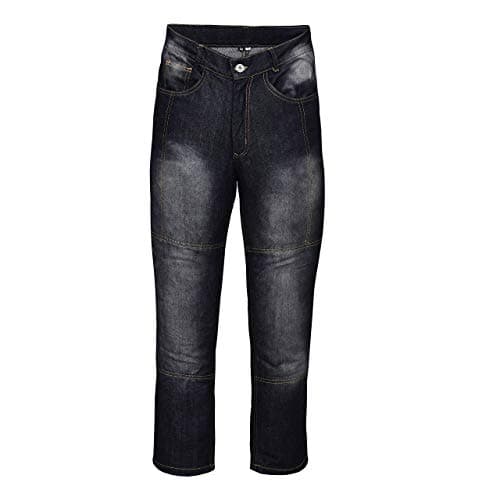 Image of NORMAN Mens Motorbike Motorcycle Jeans Reinforced Denim Protective Lining Trouser Black (Inseem Length - 30") (42W)
