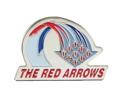 Image of GBJUK The Red Arrows Enamel Pin Badge Lapel with Butterfly Clasp Back