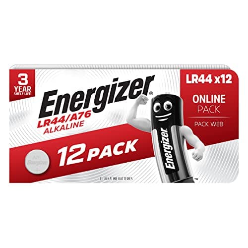 Image of Energizer LR44 Batteries (12 Pack) - A76 Button Cell Battery - 1.5V Alkaline - Toys, Watches, TV Remotes, Security Systems, Home & Medical Devices - Child Resistant Packaging [Amazon Exclusive]