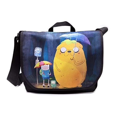 Image of DIFUZED Sac Besace - Adventure Time Finn & Jake Messenger Bag, 35 cm, Multicolour (Noir)
