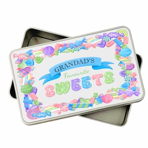 Image of Personalised sweet Tin gift for mum dad nana grandad friend teacher with favourite sweet design
