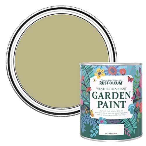 Image of Rust-Oleum Green Mould Resistant Garden Paint in Matt Finish - Sage Green 750ml