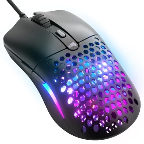 Image of GLORIOUS Model O Eternal Ultralight RGB Gaming Mouse - Wired - 55g Lightweight - Customizable RGB Lighting - 6 Programmable Buttons - Symmetrical Design - 12K DPI Optical Sensor - PC/Mac - Black