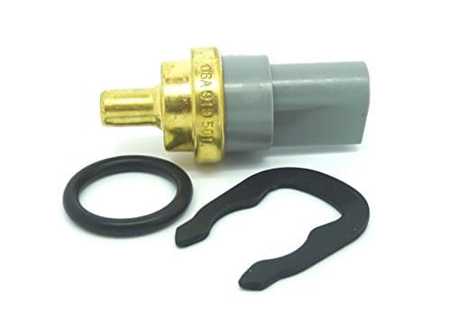 Image of Grey 2 pin Water Coolant Temperature Gauge Sensor 06A919501A Temp Sender Clip & O ring Compatible with VW Group Vehicles Skoda SEAT etc.