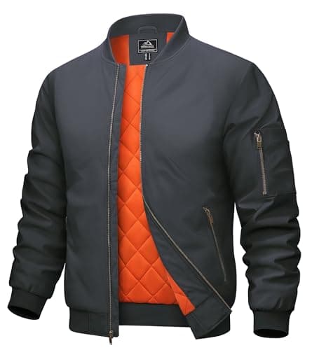 Image of MAGCOMSEN Casual Jackets for Men Winter Cold Windbreakers Jacket Mens Warm Comfortable Outdoor Coat for Mens with Zip Pockets, Gray, XL