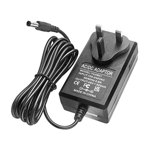 Image of 48V Power Supply for VOIP Polycom IP Phones VVX 411, VVX 300, 101 201 300 301 310 311 400 401 410 500 501 511 600 601 611, Avaya Phones 1110 1120e 1140e 1210 1220 1230, Sound Point IP 560 670