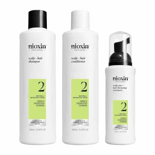 Image of Nioxin System 2 Trial Kit for Fine/Medium Hair - Thickening & Anti-Hair Loss - 3 Piece Kit