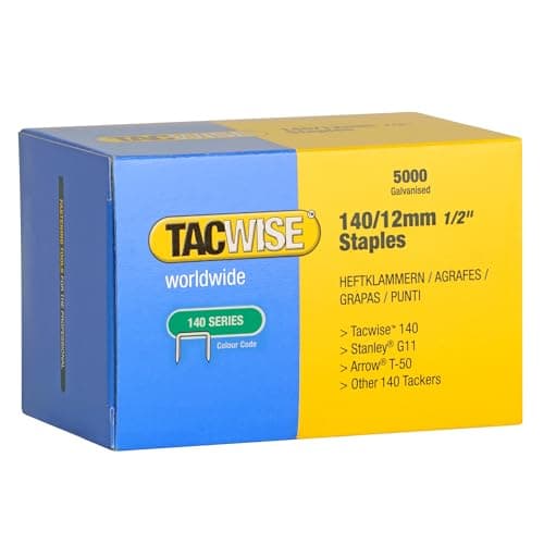 Image of Tacwise 0343 Type 140/12mm Heavy Duty Galvanised Staples, Pack of 5000