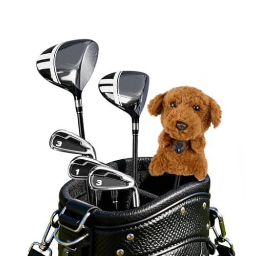 Image of Scott Edward Golf Club Cover Fit Well for Hybrid and Fairway Wood Golf Club, Funny Cute Animal Design Soft Functional Golf Headcover Stylish Protection for Your Clubs for Men and Women(Poodle)