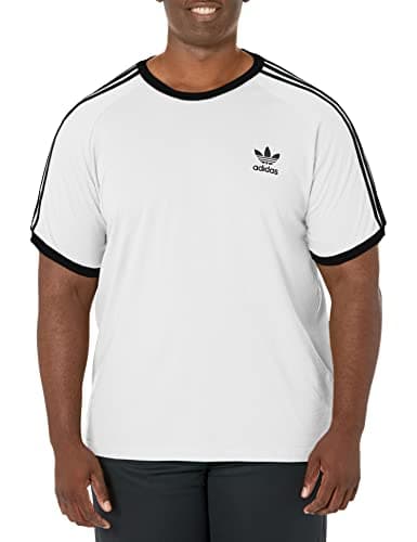 Image of adidas Originals Men's Adicolor 3-Stripes Tee Shirt, White/Black, Medium