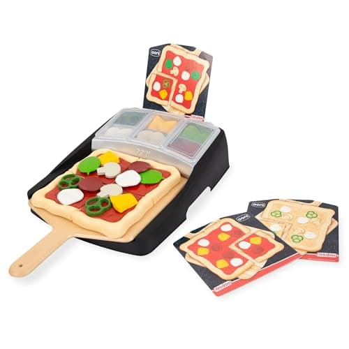 Image of Casdon Ooni Pizza Topping Station | Toy Pizza Topping Station For Children Aged 3+ | Includes 24x Pizza Topping Pieces!